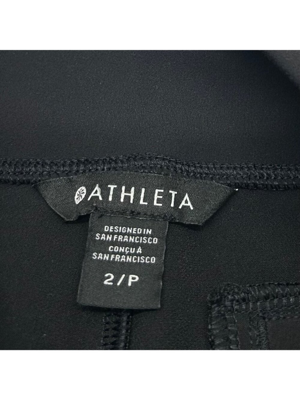 Athleta Womens Black Ankle Pants Size 2 Petite Stretch Pull-On Tapered Fit - Picture 2 of 14